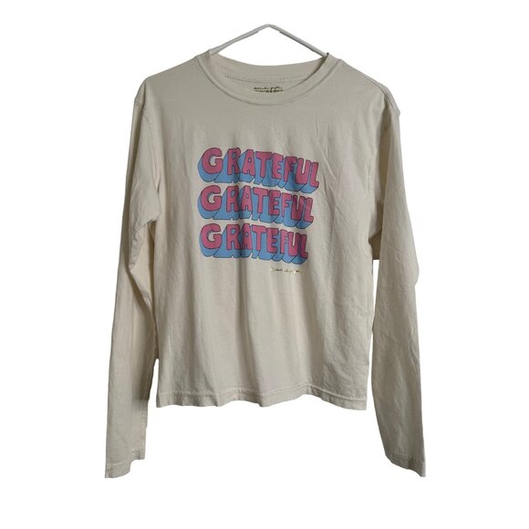 Spiritual Gangster Tops - Spiritual Gangster "Grateful" Pullover Activewear Fitness Long Sleeve Tee Shirt